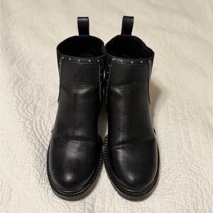 Coach Black Leather Ankle Boots
